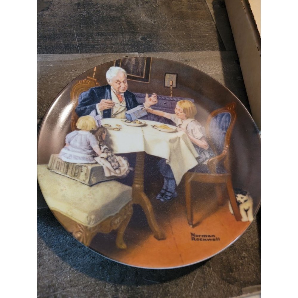 Edwin M knowles china the gourmet plate‎ 161656 plate grandpa kid